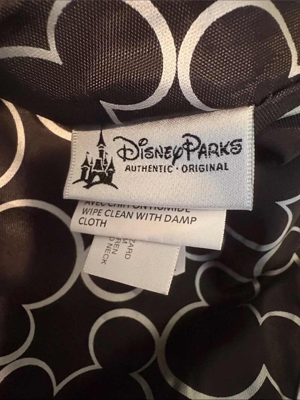 Disney Metallic Silver Tote with Mickey and Red Bow